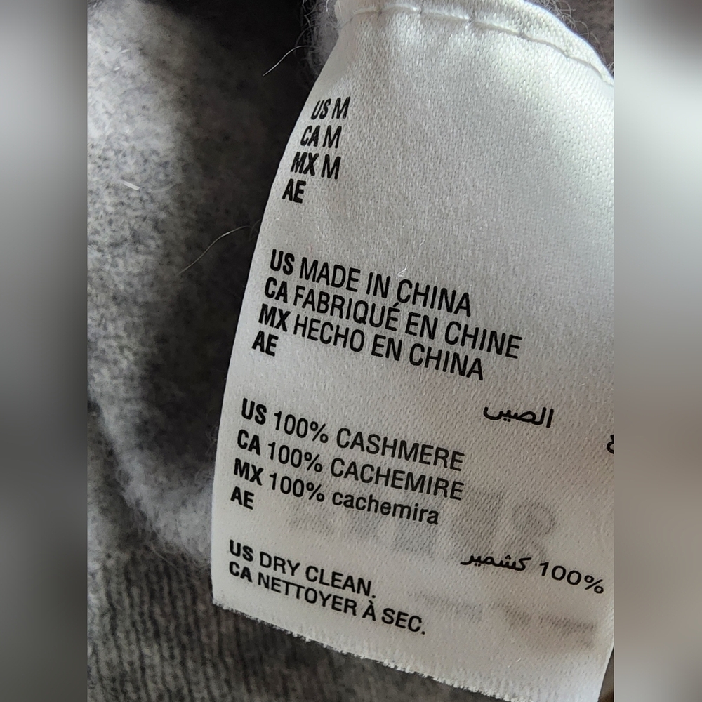 100% Cashmere Charter Club Luxury Vneck Gray HEAVYWEIGHT sweater! MEDIUM - Picture 7 of 7